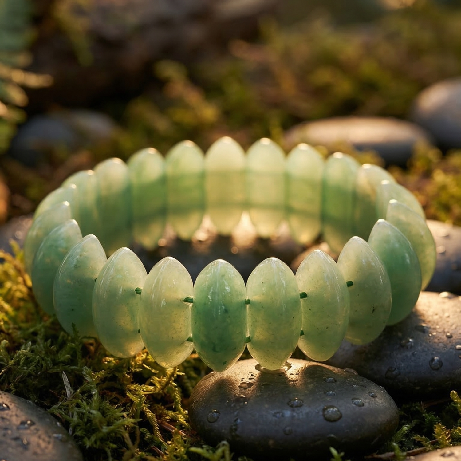 Green Aventurine Oval Cut Bracelet