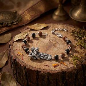 Rudraksha Karungali Hanuman Rakshak Bracelet