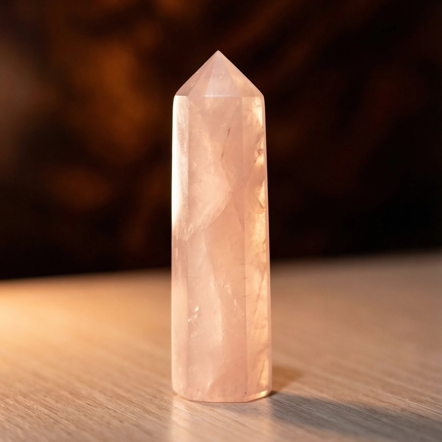 Rose Quartz Crystal Tower