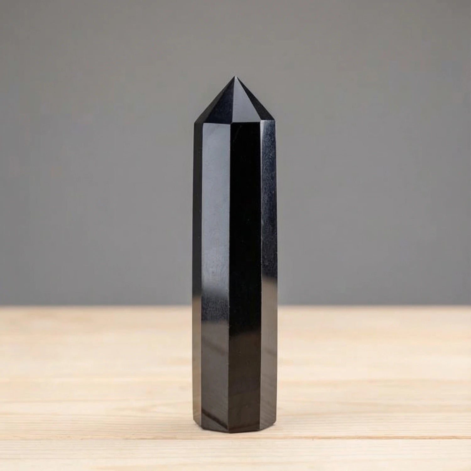 Black Obsidian Crystal Tower: Protection & Grounding