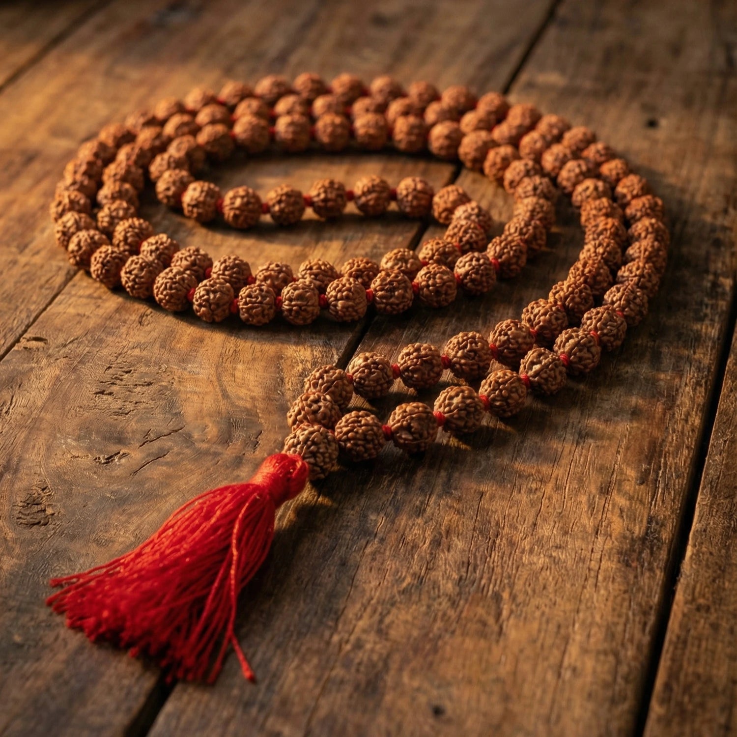 Sacred 108-Beads 7 Mukhi Rudraksha Mala