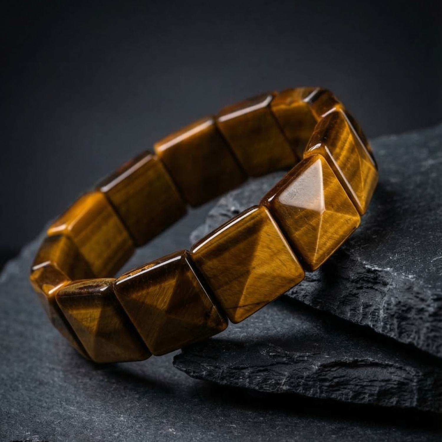 Tiger Eye Square Bracelet