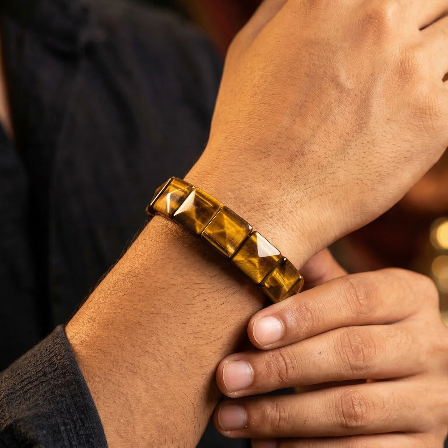 Tiger Eye Square Bracelet