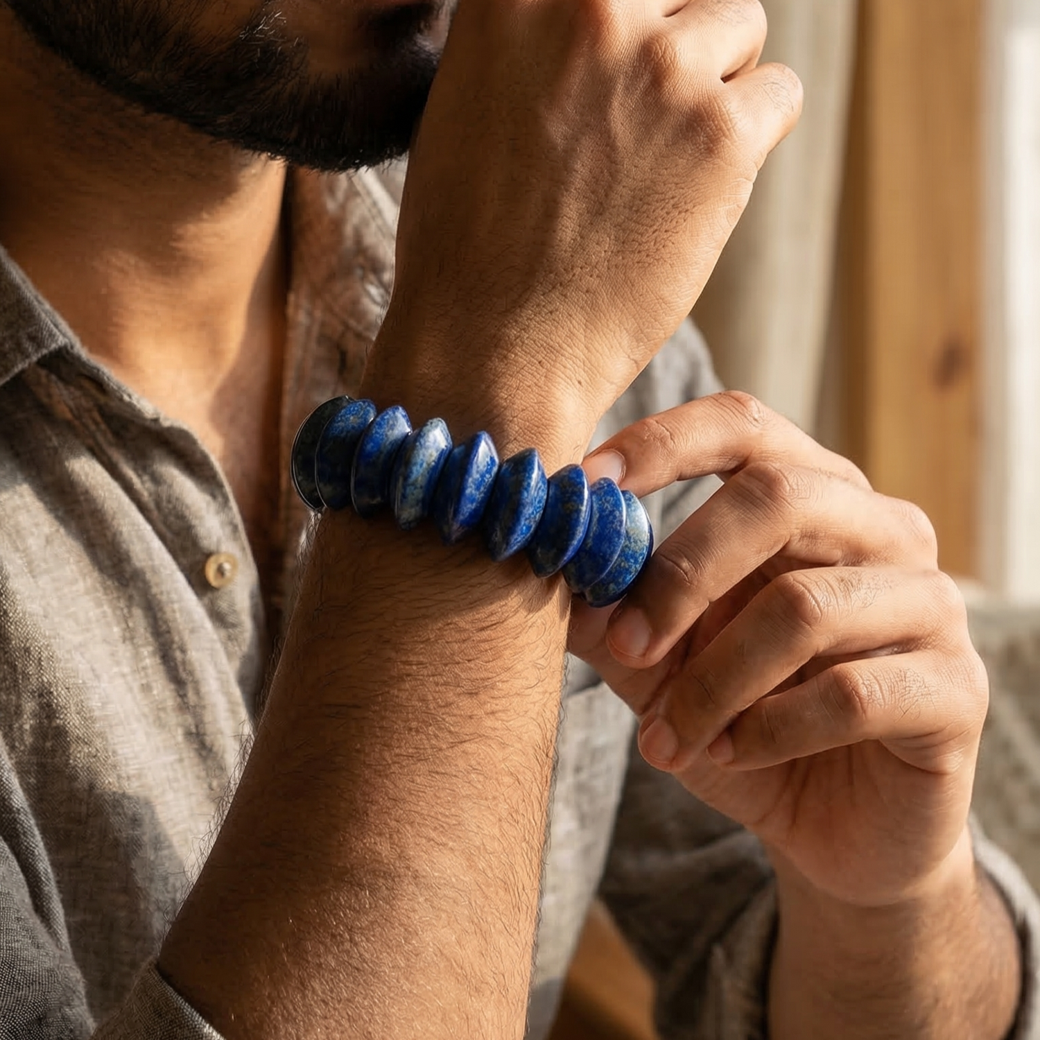 Lapis Lazuli Oval Cut Bracelet
