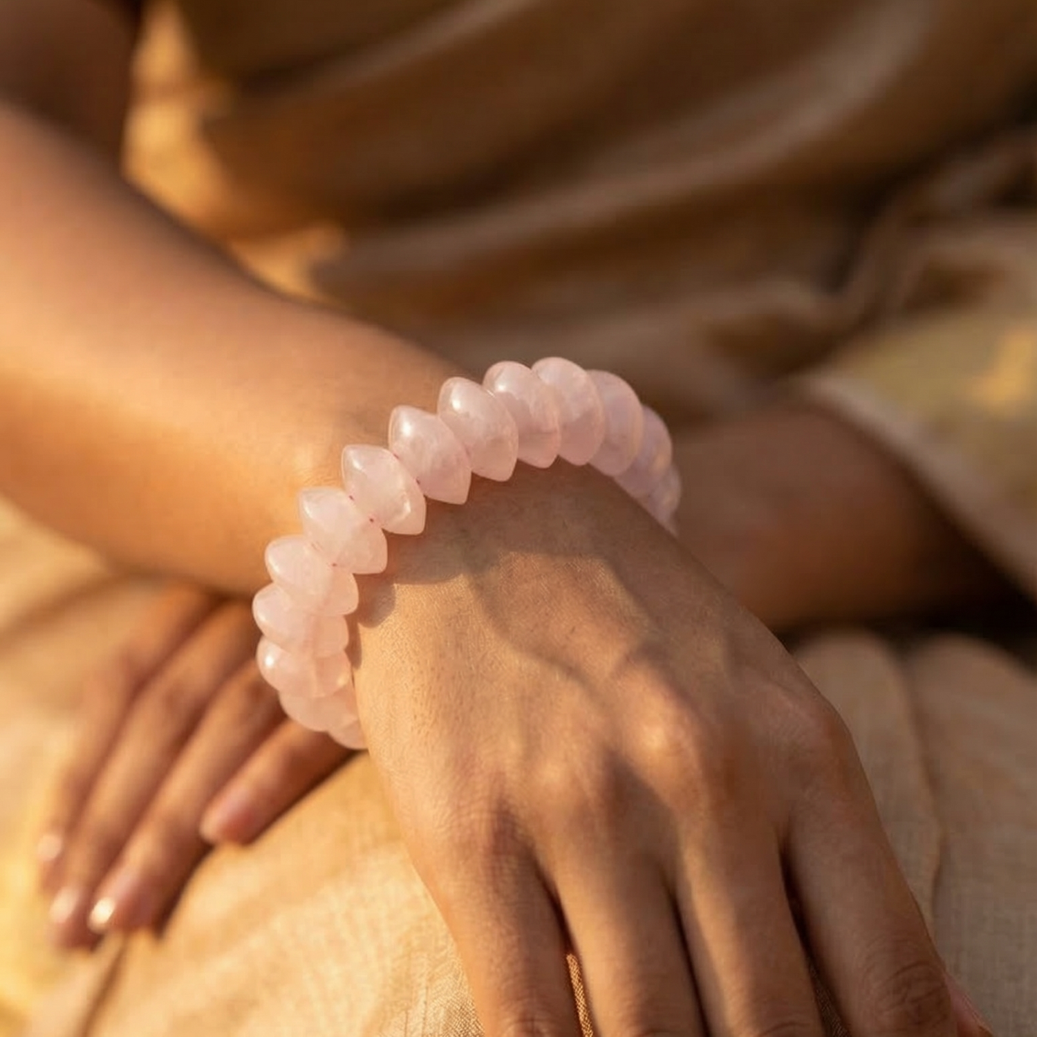 Rose Quartz Oval Cut Bracelet
