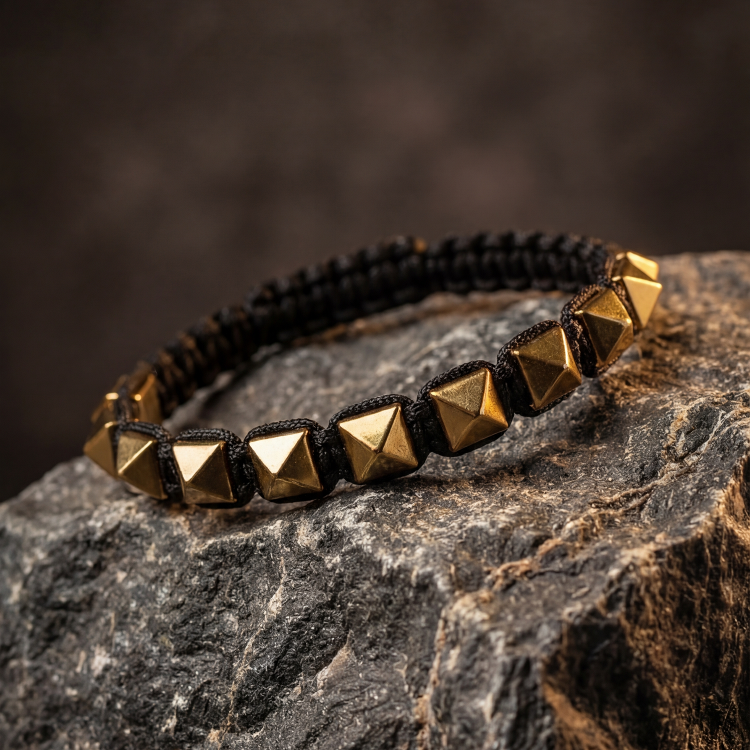 Golden Pyrite Pyramid Bracelet