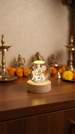 Durga Mata 3D Crystal Ball