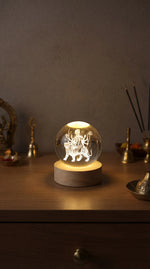 Durga Mata 3D Crystal Ball
