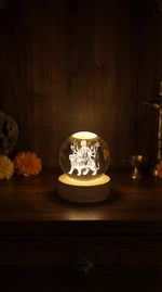 Durga Mata 3D Crystal Ball