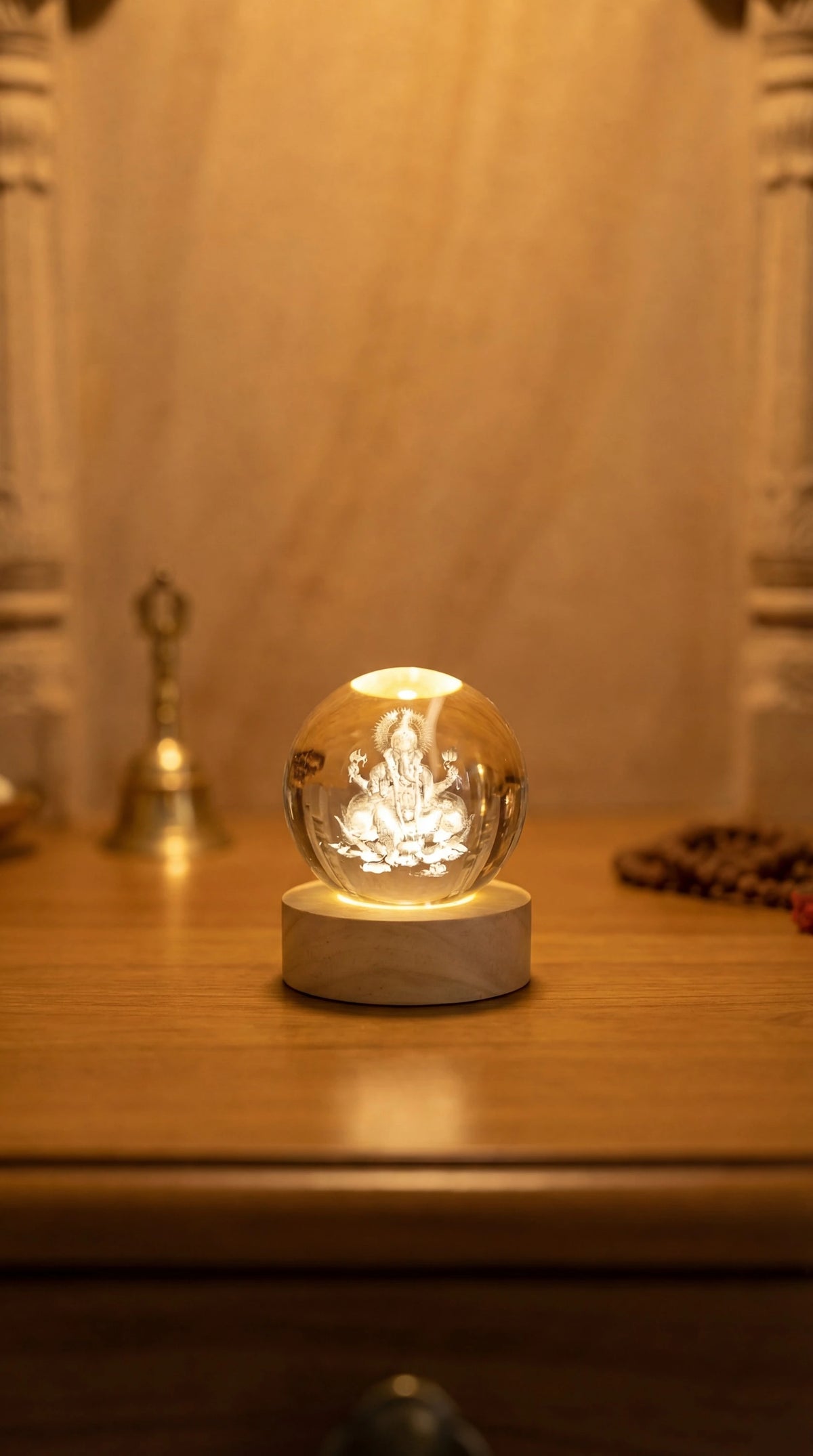 Ganesh Ji 3D Crystal Ball