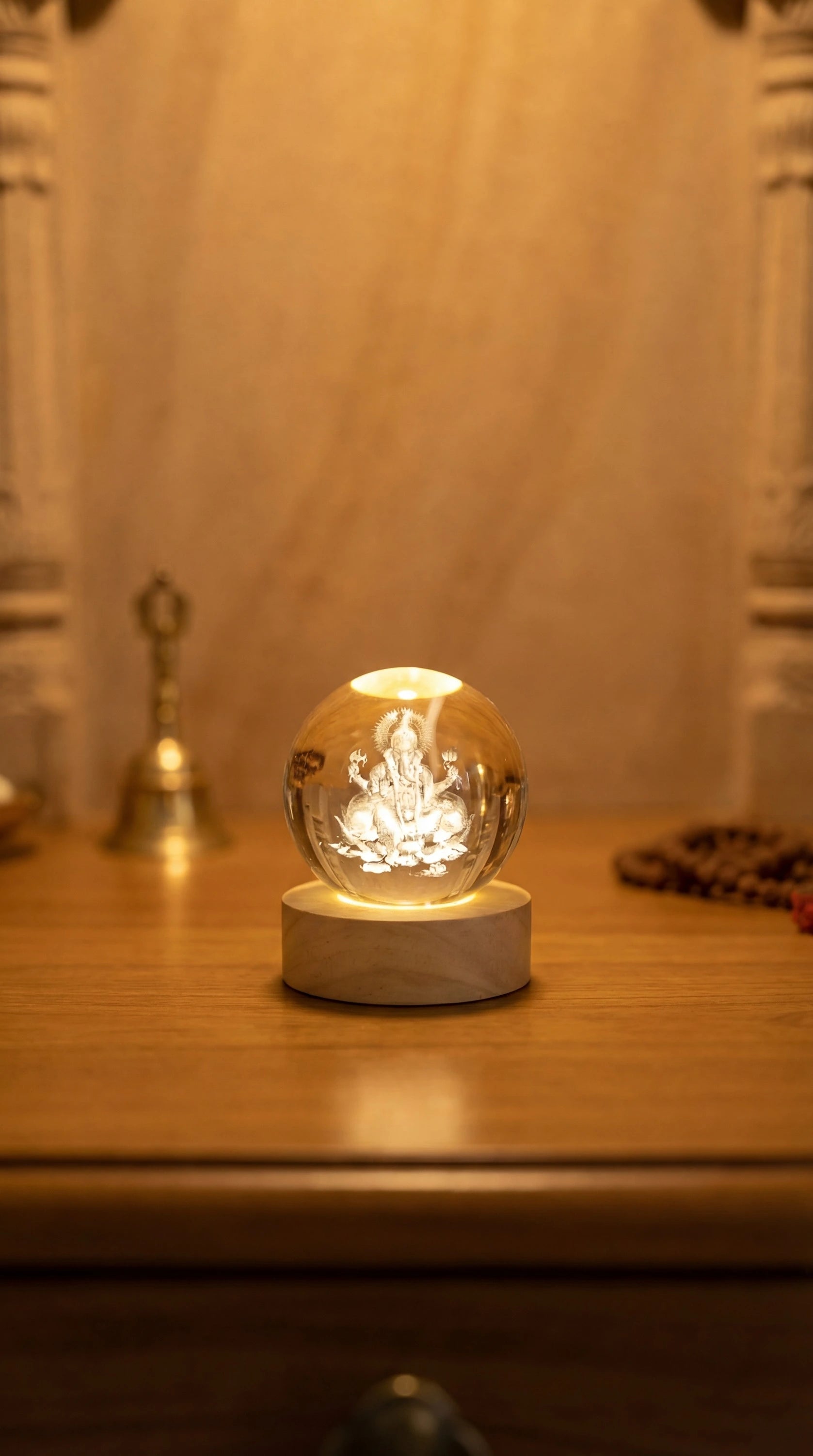 Ganesh Ji 3D Crystal Ball