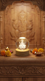 Ganesh Ji 3D Crystal Ball