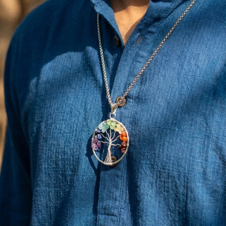 7 Chakra Tree of Life Pendant