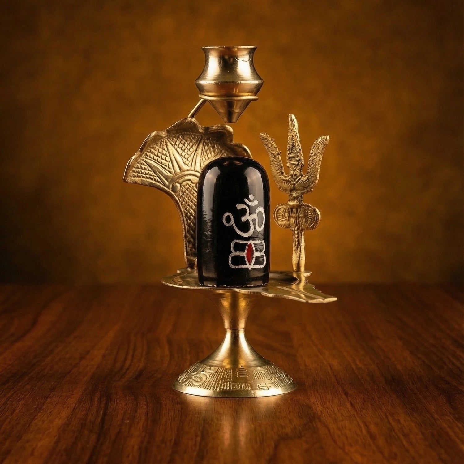 Brass Shivling with Jal drop