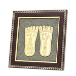 God Laxmi Charan Paduka Pyrite Frame