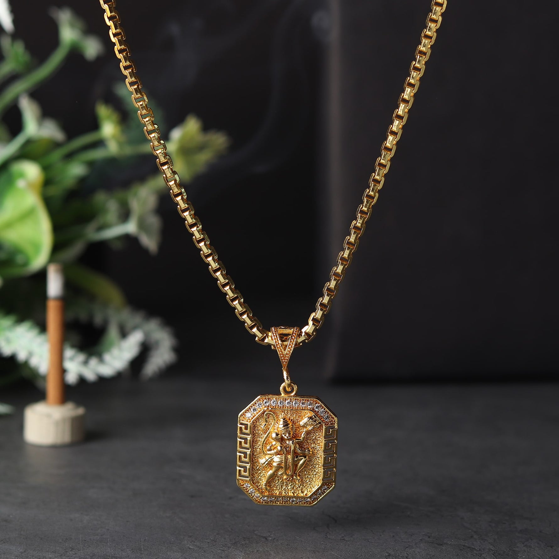 Locket Design Hanuman Ji Pendant Gold Gold Plated Hanuman Pendant