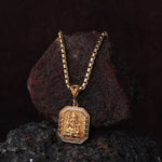 Close-up of Gold Plated Lord Shiva Mahadev Pendant highlighting the design