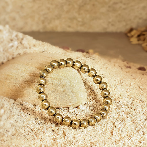 Golden Pyrite Stone Wealth Bracelet Creative