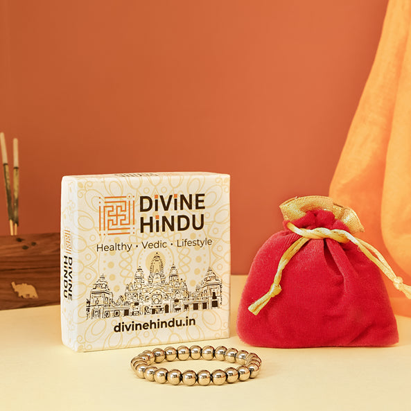 Golden Pyrite Stone Wealth Bracelet by Divine Hindu