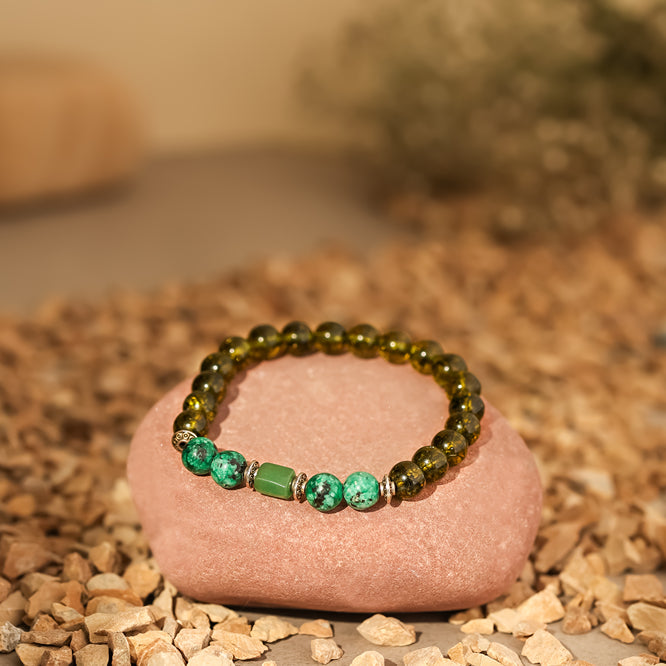 Green Agate Stone Bracelet (Kanya Rashi) Virgo