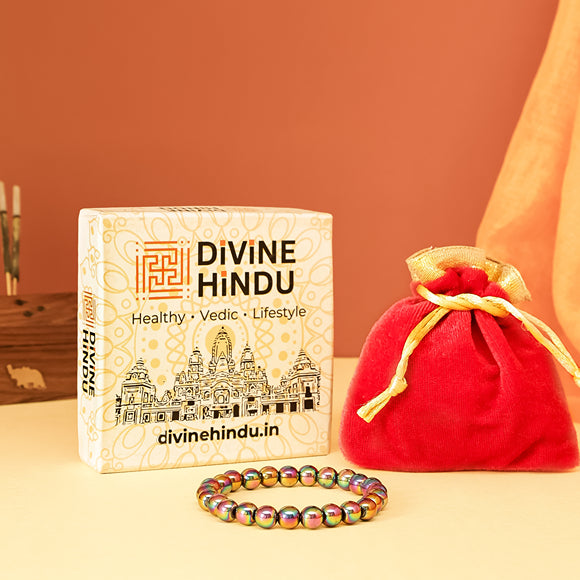 Hematite Aura Stone Bracelet by Divine Hindu