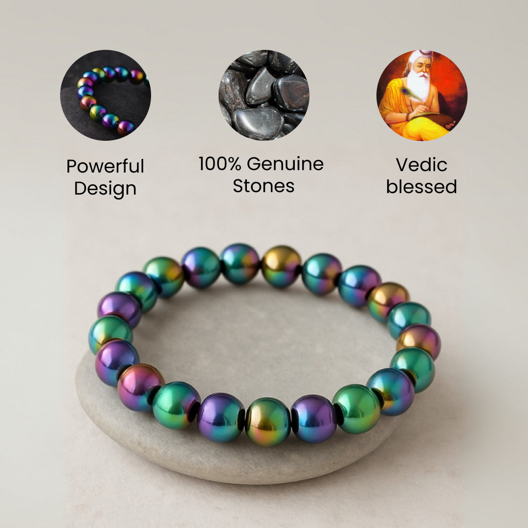  Hematite bracelet benefits include supporting the Root Chakra, which governs safety, survival, and physical strength.