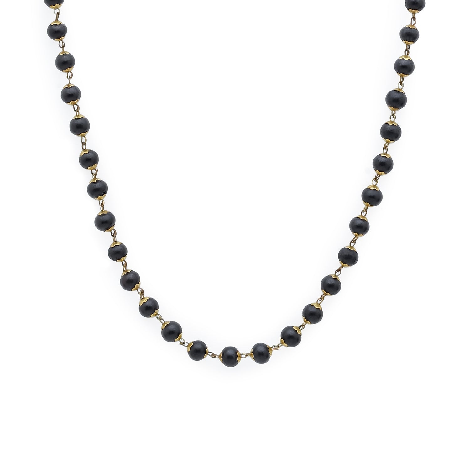Karungali Malai Golden Cap Necklace with Govt. Certified