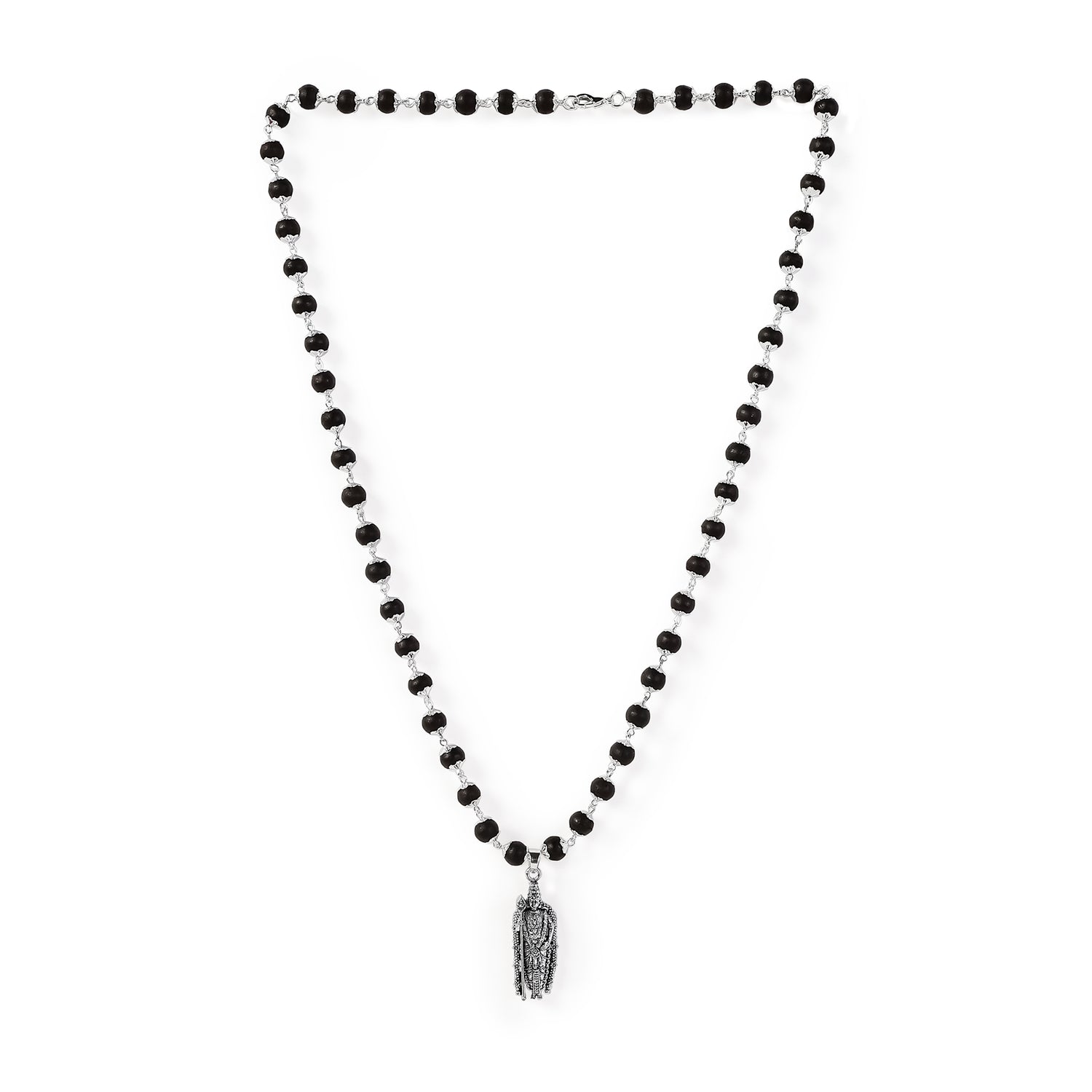 Lord Murgan Shakti Pendant with Silver Capped Karungali