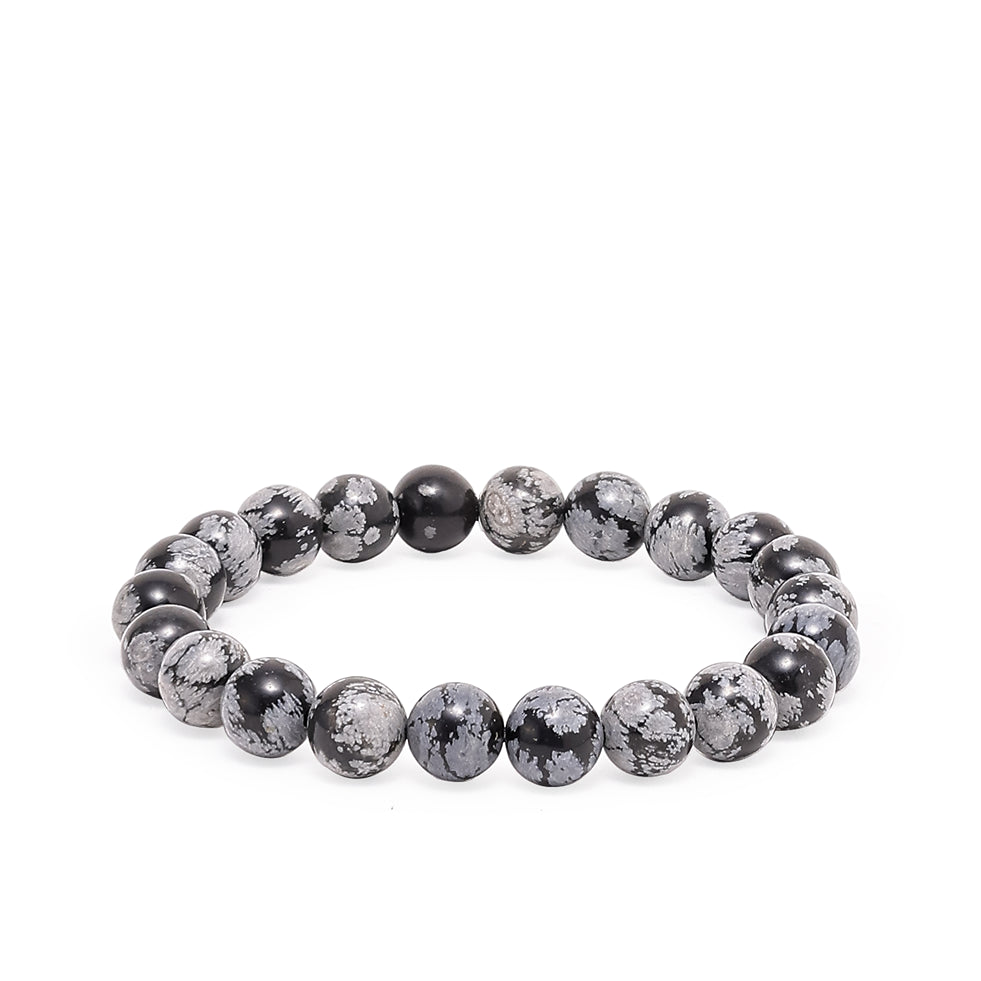 Snowflake Obsidian Bracelet