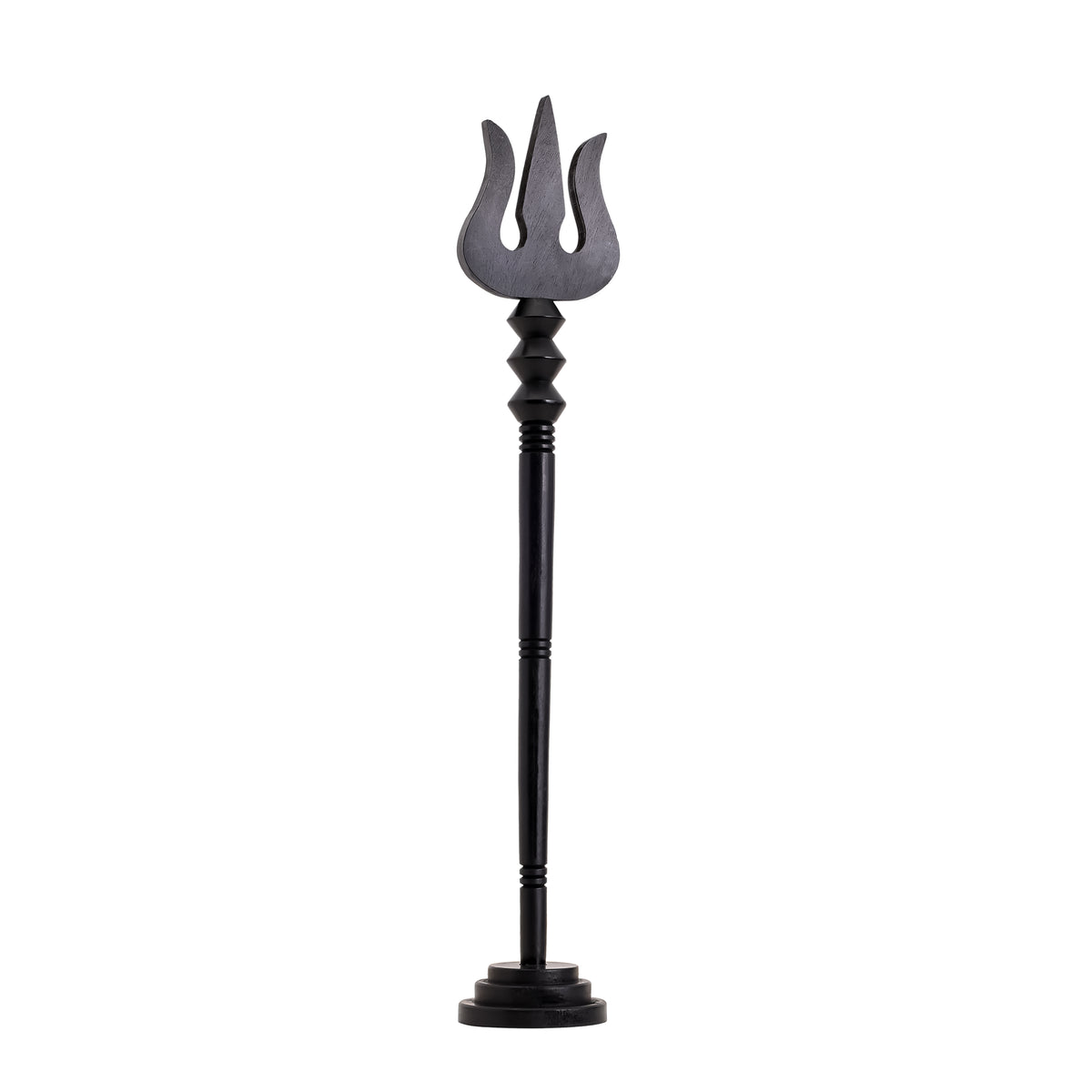 Karungali Shiva Trishool with Base - Crafted from Natural Ebony Wood