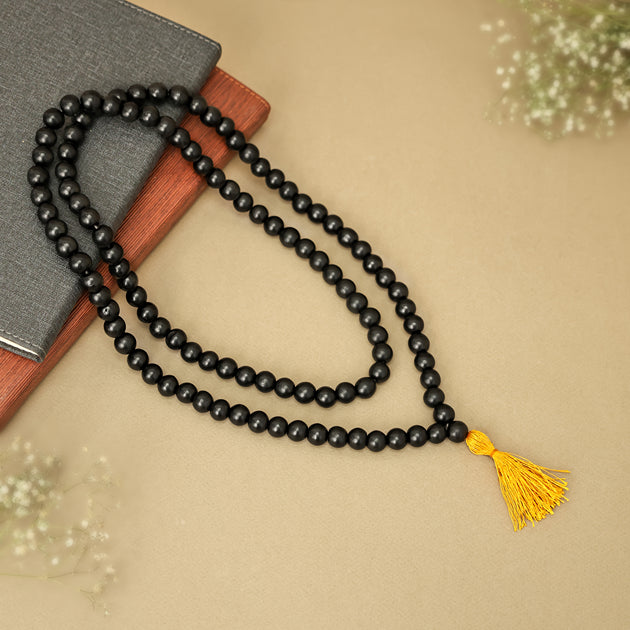 Original Karungali Malai 108-Beads Ebony Wood with Govt. Certified