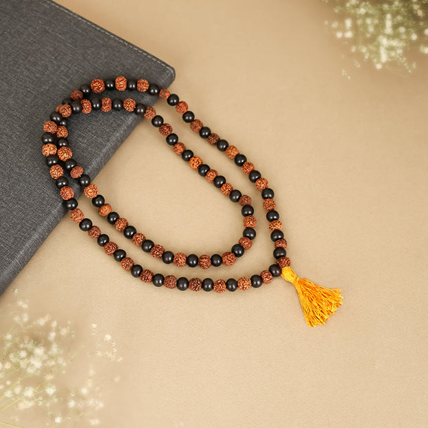 Karungali Rudraksha Mala - 108+1 Beads
