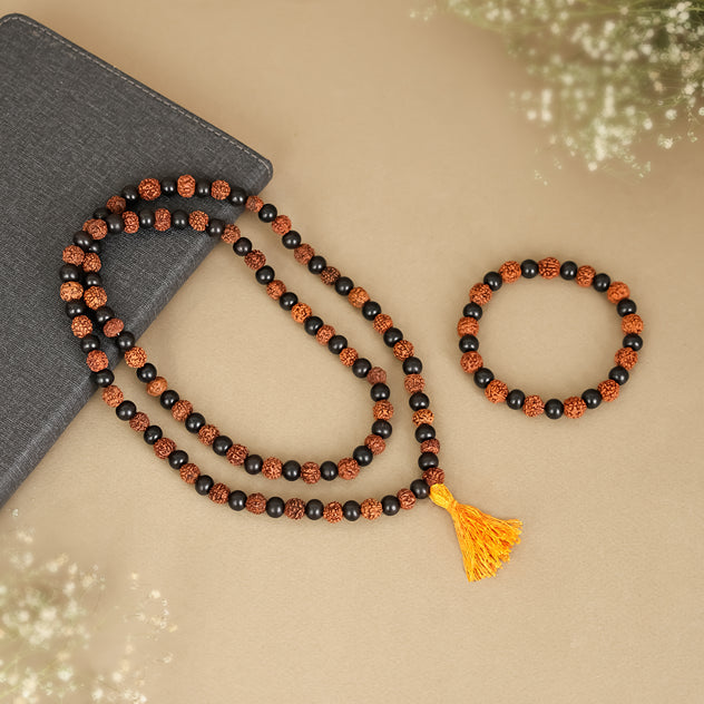 Karungali Rudraksha Mala & Bracelet