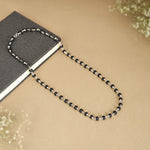 Karungali Malai Silver Cap Plated Necklace with Certification - 52B