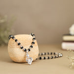 Lord Murugan Vel Pendant | Silver Cap Karungali Mala