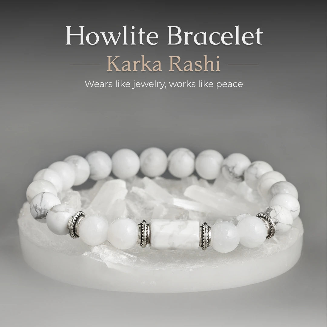 Howlite Bracelet (Karka Rashi) Cancer