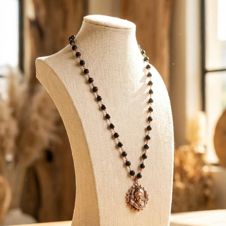 Karungali Malai (Copper Wire) with Lord Murugan Face Pendant