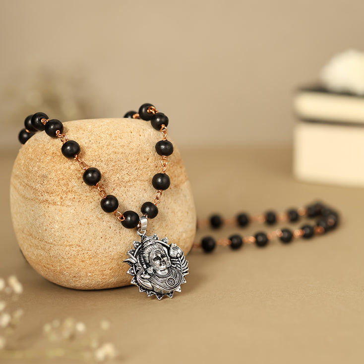 Karungali Malai (Copper wire) with Lord Murgan Face Pendant