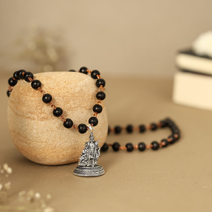 Karungali Malai (Copper wire) with Lord Murgan with Base