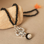 Karungali Malai with om shiva trishul with larger bead 6mm