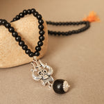 Karungali Malai with om shiva trishul with larger bead 8mm