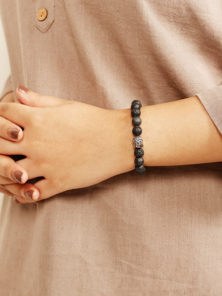 Lava Stone Buddha 7 Chakra Healing Bracelet Lifestyle