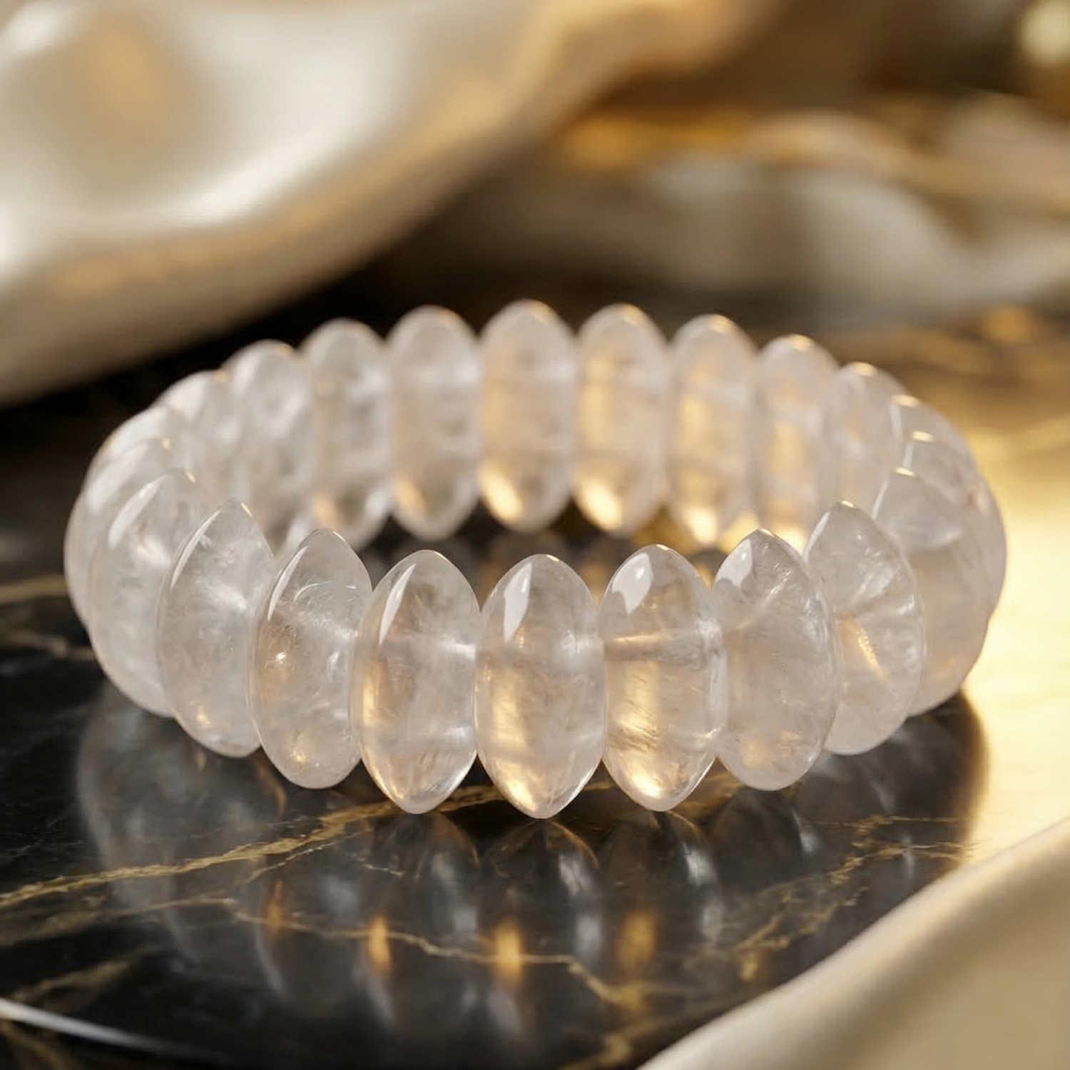 Clear Quartz Oval Cut Bracelet