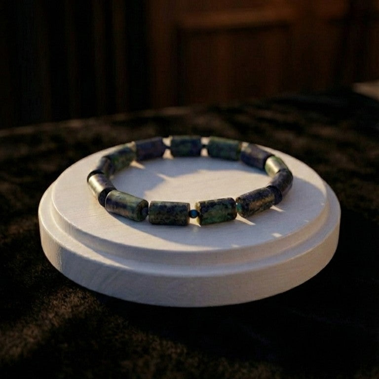 Lapis Lazuli Rectangular Stone Bracelet