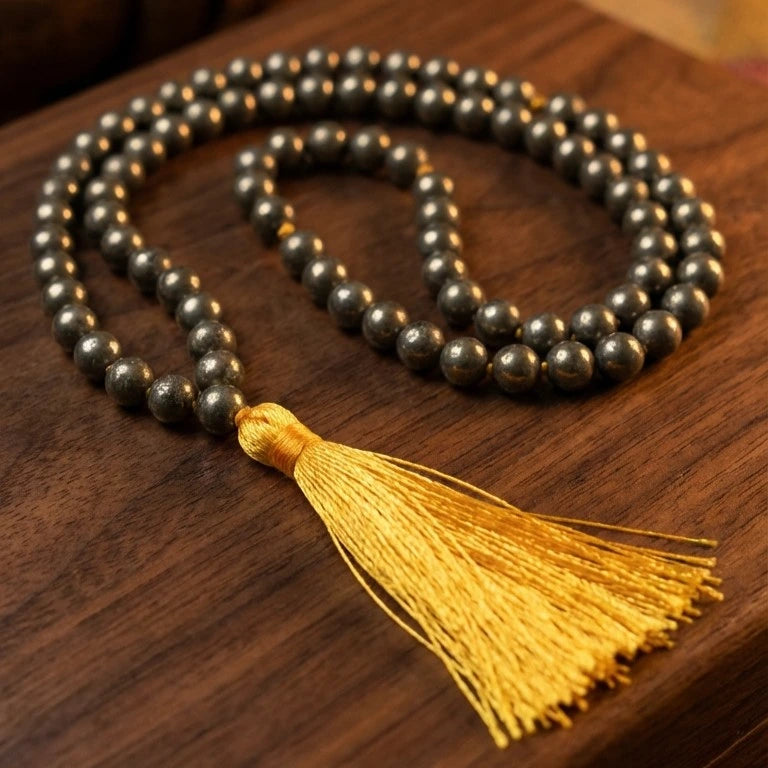 Raw Pyrite Mala
