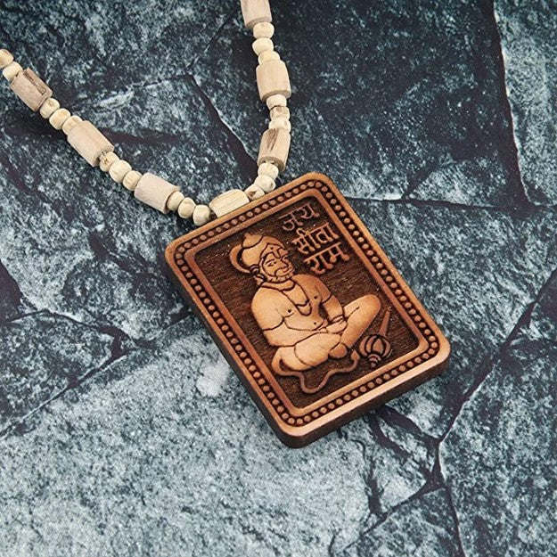 Govt Certified Bageshwar Dham Sitaram Hanumanji Tulsi Necklace