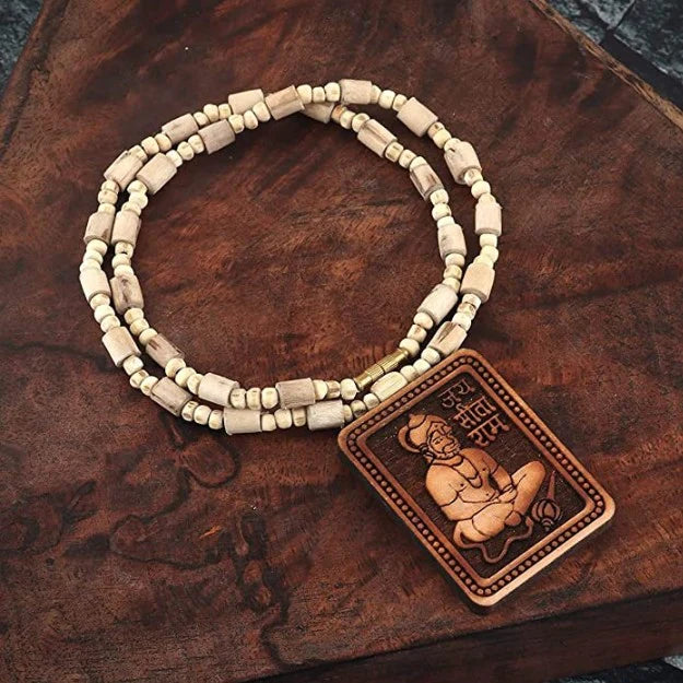Govt Certified Bageshwar Dham Sitaram Hanumanji Tulsi Necklace