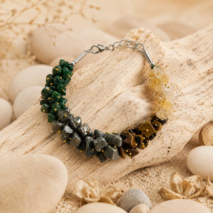 Natural Money Magnet Crystal Chips Bracelet | Abundance & Prosperity Bracelet