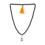 Original Karungali Malai with Shiv Trishul & Nandi Pendant White BG