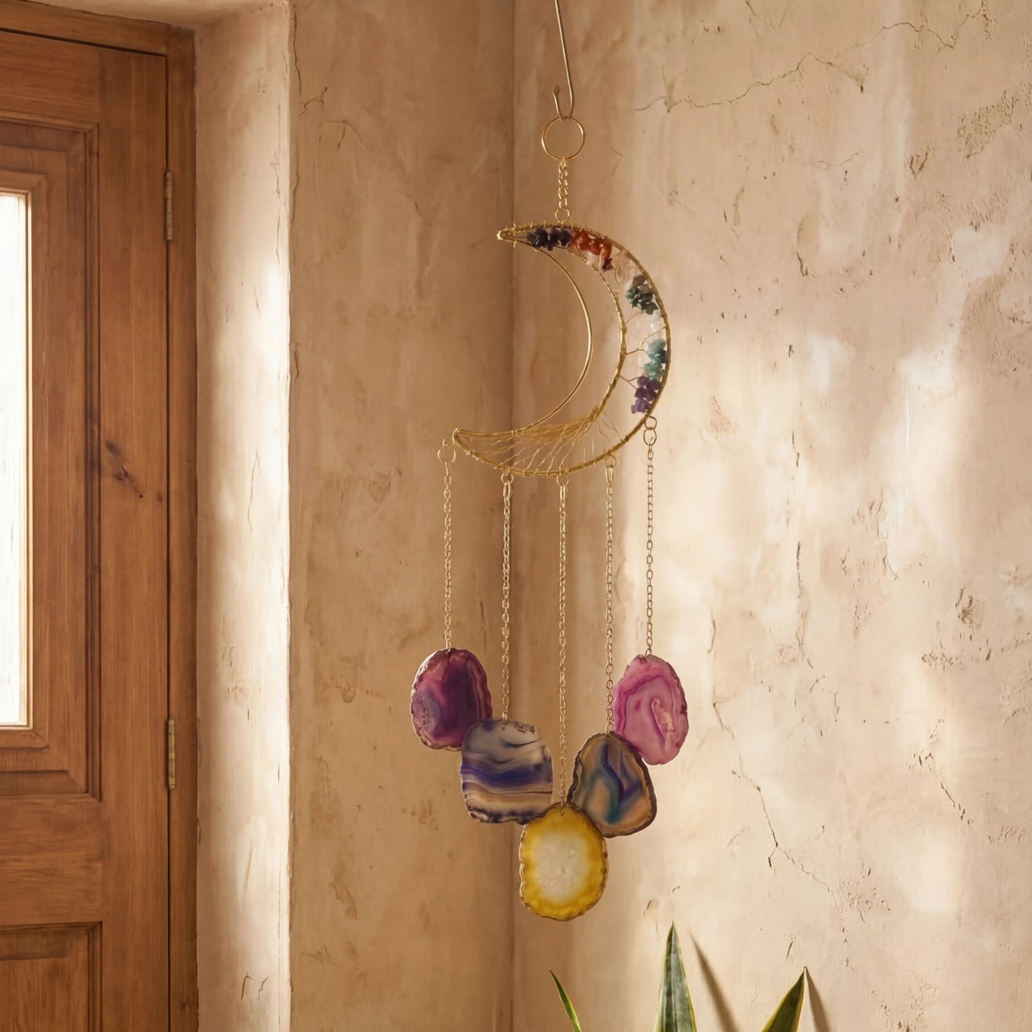 Moon 7 Chakra Agate Dream Catcher